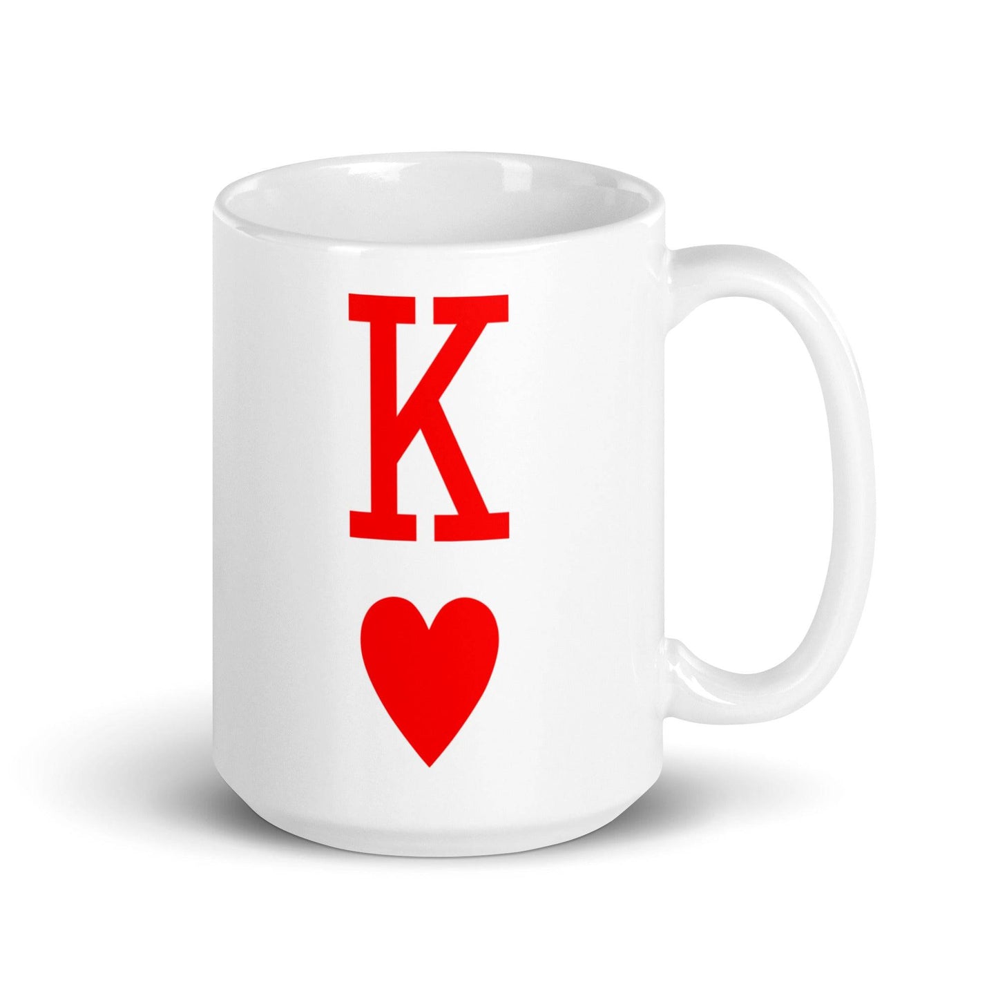 Part of Pridelity's top Pride collections for 2025, the King Of Hearts Mug showcases a striking bold red letter "K" above a heart symbol, making it an ideal gift for those who value love and individuality.