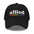 A Pridelity Allied Cap featuring "allied" embroidered in white above a vibrant, Pride-inspired rainbow line.