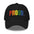 Check out the Proud. Cap by Pridelity—it's a stylish black cap featuring "PROUD." embroidered in vibrant rainbow colors, making it an ideal accessory to enhance any pride outfit.