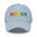 The Pridelity Human Cap is a black baseball hat, ideal for complementing pride ensembles, with the word "HUMAN" embroidered in vibrant rainbow colors on the front.