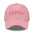 A white LGBTQ+ Cap by Pridelity, featuring pink lettering on the front, is perfect for enhancing pride outfits.