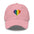 The Pride Heart Cap by Pridelity is a stylish black baseball cap adorned with a vibrant rainbow-colored heart design on the front, ideal for enhancing any pride outfit.