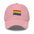 Introducing the Pridelity Pride Flag Cap, a sleek black design featuring a small rainbow flag emblem on the front. It's ideal for adding a touch of pride to your outfits, with the flag's horizontal stripes in red, orange, yellow, green, blue, and purple elegantly representing diversity and inclusion.