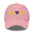 Introducing the Intersex Hearts Cap by Pridelity, a stylish black baseball cap ideal for pride outfits. It features three embroidered hearts, with two yellow ones on the sides and a purple heart prominently in the center.