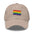 Introducing the Pridelity Pride Flag Cap, a sleek black design featuring a small rainbow flag emblem on the front. It's ideal for adding a touch of pride to your outfits, with the flag's horizontal stripes in red, orange, yellow, green, blue, and purple elegantly representing diversity and inclusion.