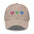 The Polysexual Hearts Cap by Pridelity is a black baseball cap ideal for pride outfits, featuring three embroidered hearts in pink, green, and blue arranged in a row on the front.