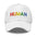 The Pridelity Human Cap is a black baseball hat, ideal for complementing pride ensembles, with the word "HUMAN" embroidered in vibrant rainbow colors on the front.