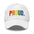 Check out the Proud. Cap by Pridelity—it's a stylish black cap featuring "PROUD." embroidered in vibrant rainbow colors, making it an ideal accessory to enhance any pride outfit.