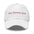 Introducing "The Funny Gay Cap" by Pridelity, a white cap featuring pink embroidered text that reads "the funny gay," ideal for adding a playful flair to your pride ensembles.