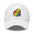 Introducing the Pride Duck Cap by Pridelity: a stylish black baseball cap adorned with an embroidered rainbow-patterned rubber duck, making it an ideal accessory for pride outfits. The vibrant design stands out beautifully against the solid black fabric, perfectly positioned at the center front of the cap.