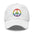 The "Peace Cap" by Pridelity is a black baseball cap ideal for pride outfits, featuring a rainbow-colored peace sign on the front.