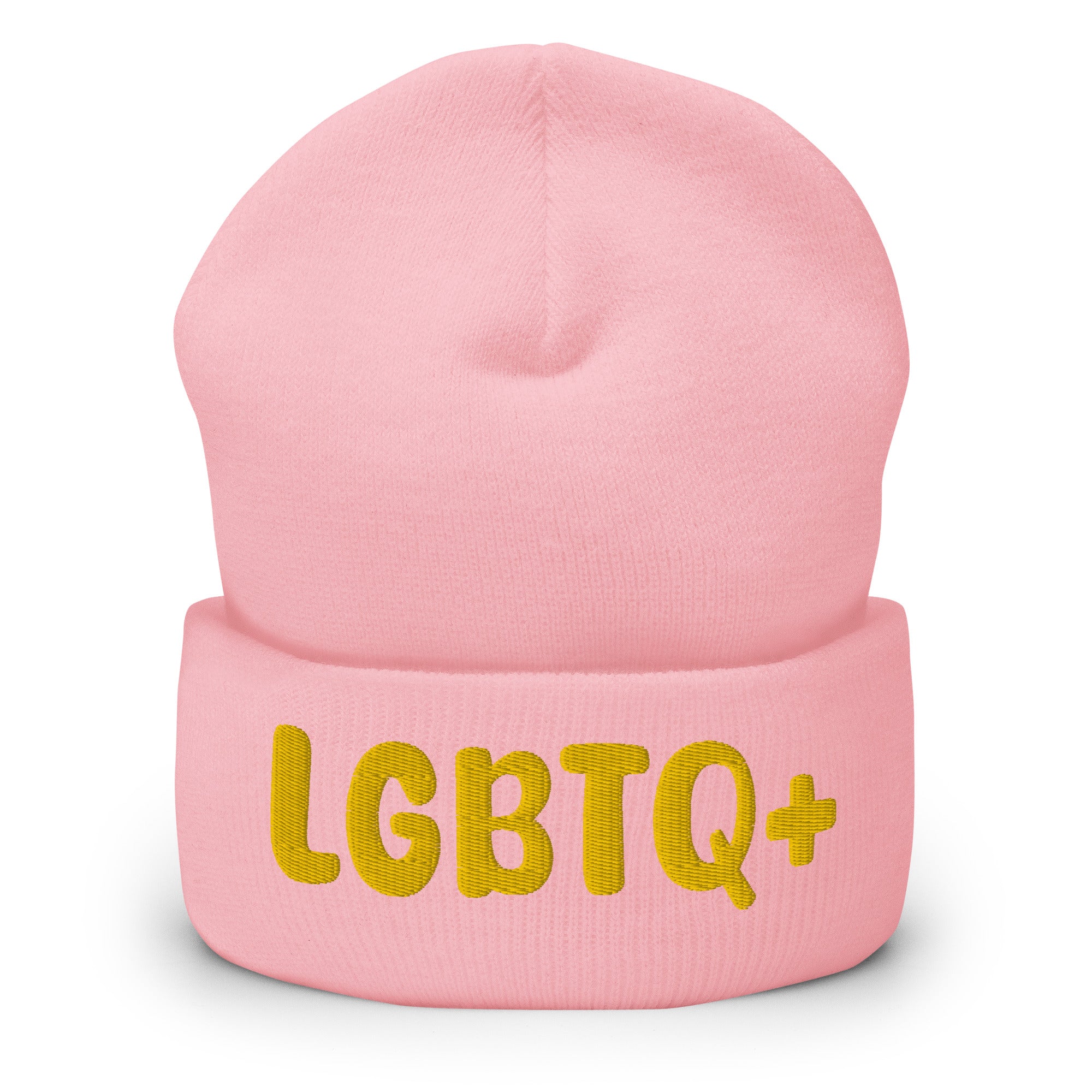 Pridelity's LGBTQ+ Beanie in red features 