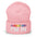 The Sounds Gay Beanie by Pridelity, with its bold lettering proclaiming "Sounds Gay I'm In," enhances any ensemble with a sleek black design, proudly celebrating gay fashion.