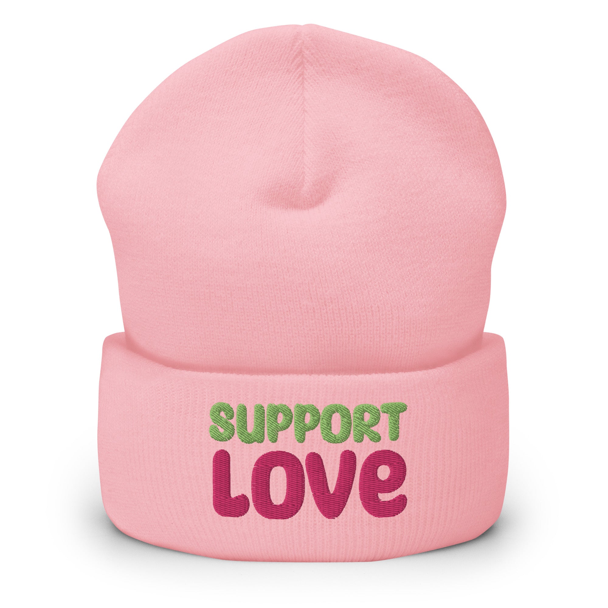 Introducing the Support Love Beanie by Pridelity, a standout piece from our gay clothing line. This white beanie features 