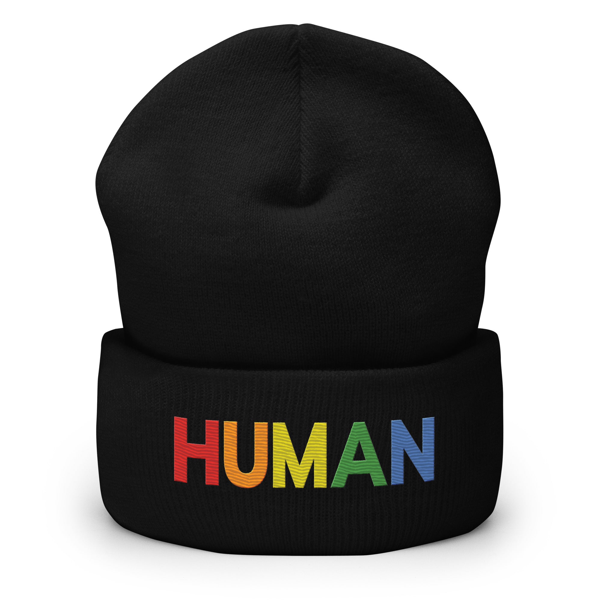 Discover the Human Beanie by Pridelity, a stylish white accessory featuring 