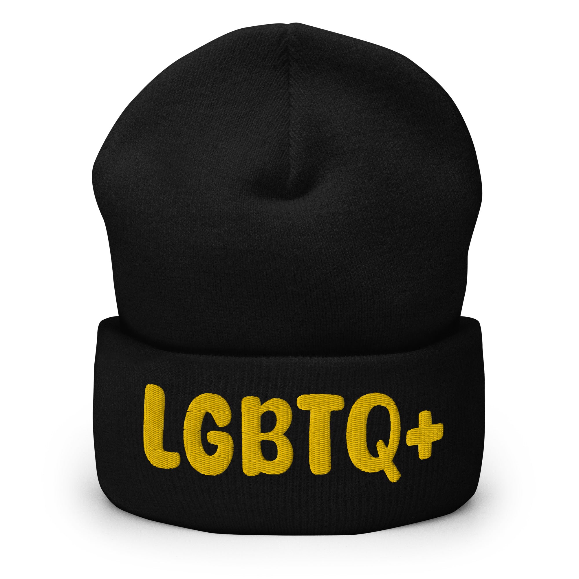 Pridelity's LGBTQ+ Beanie in red features 