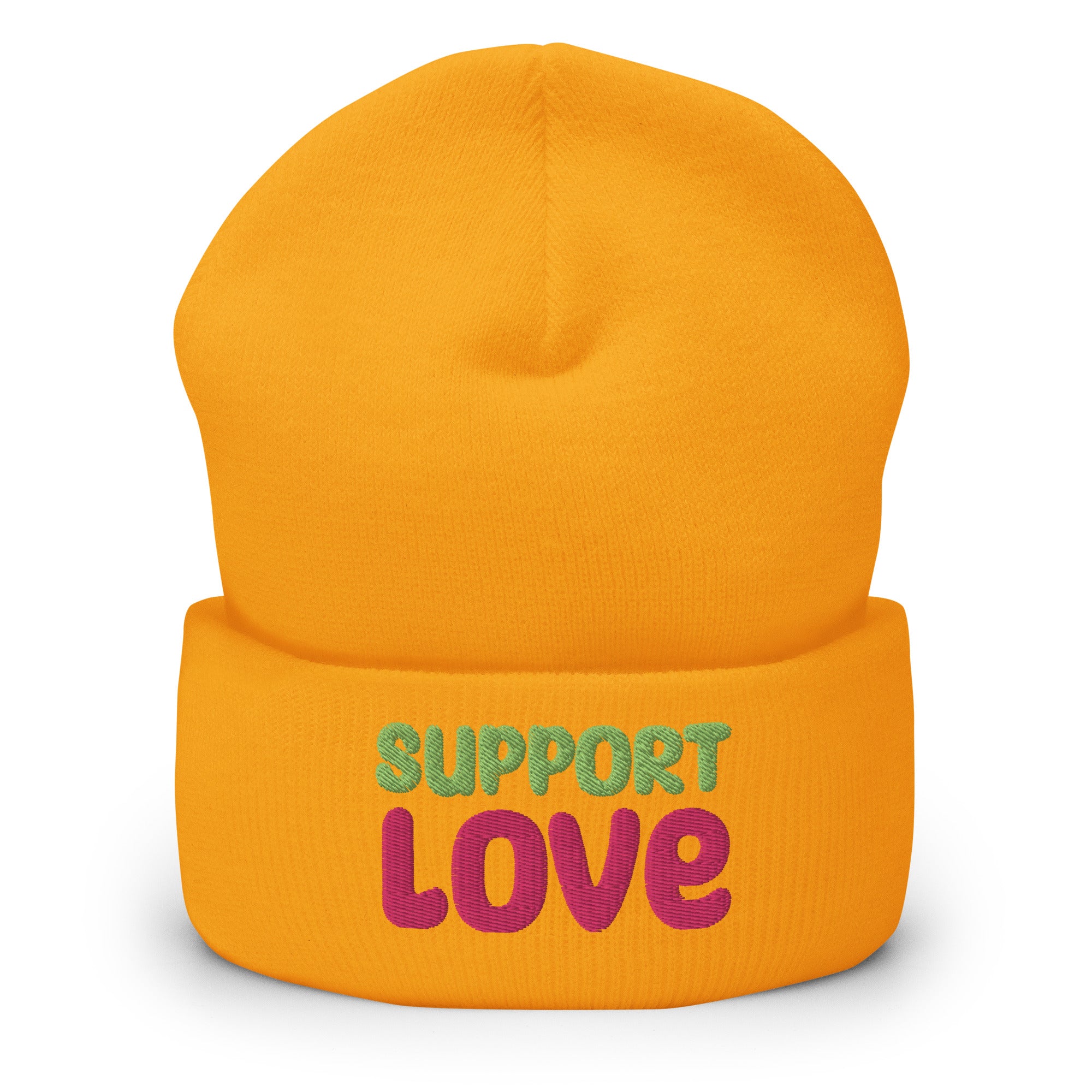 Introducing the Support Love Beanie by Pridelity, a standout piece from our gay clothing line. This white beanie features 