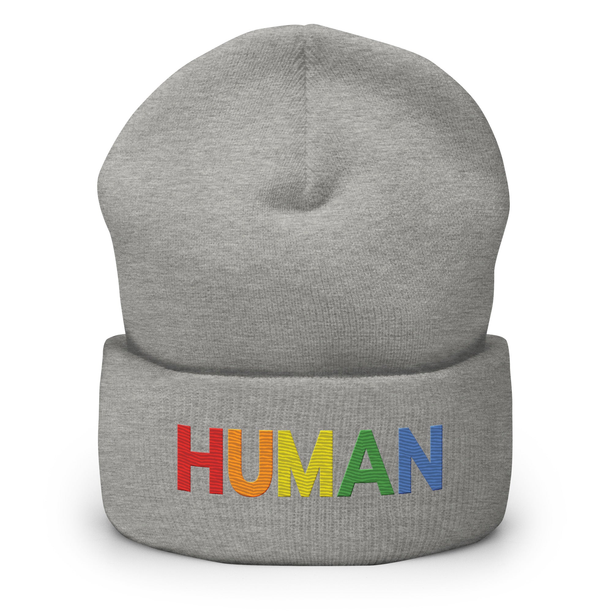 Discover the Human Beanie by Pridelity, a stylish white accessory featuring 