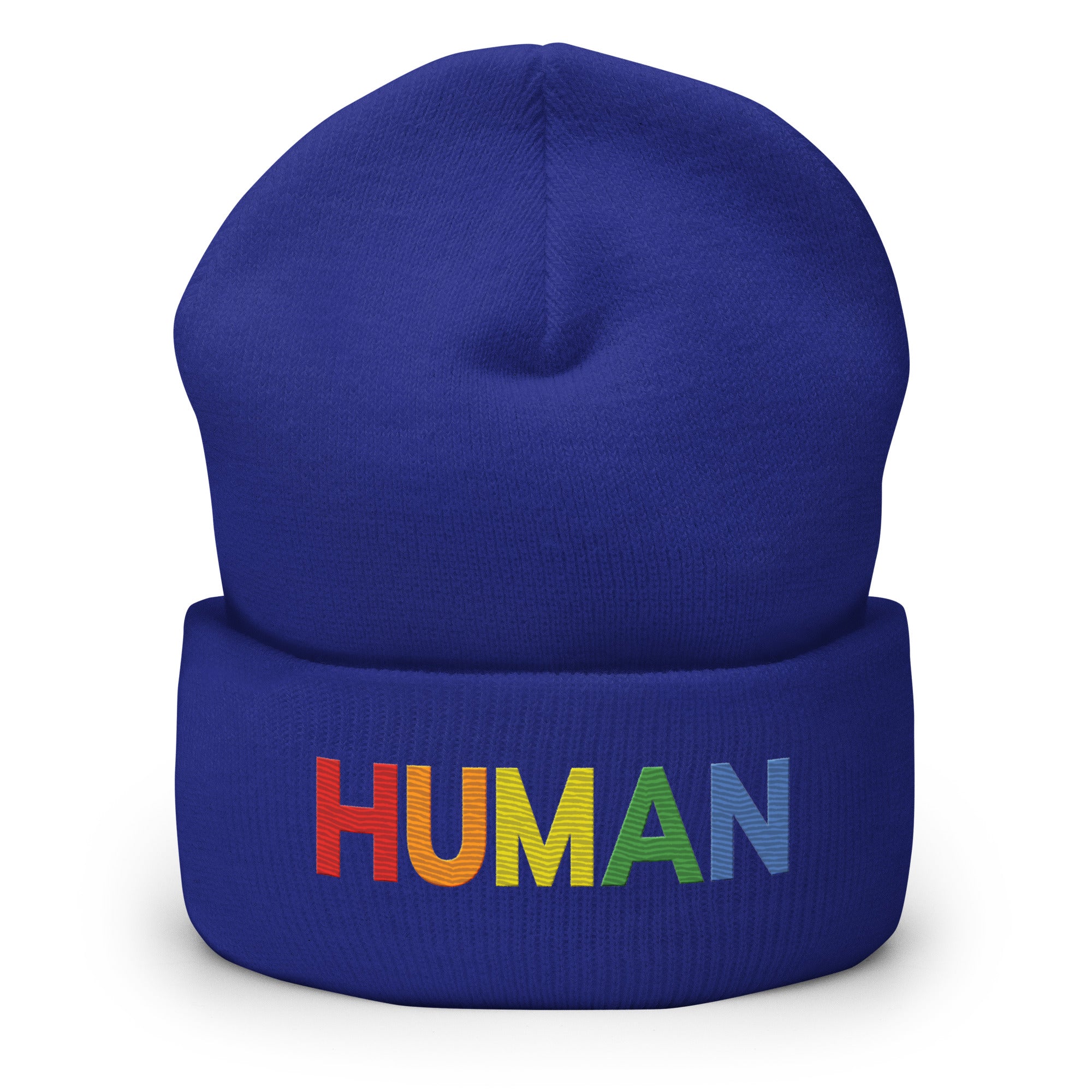 Discover the Human Beanie by Pridelity, a stylish white accessory featuring 