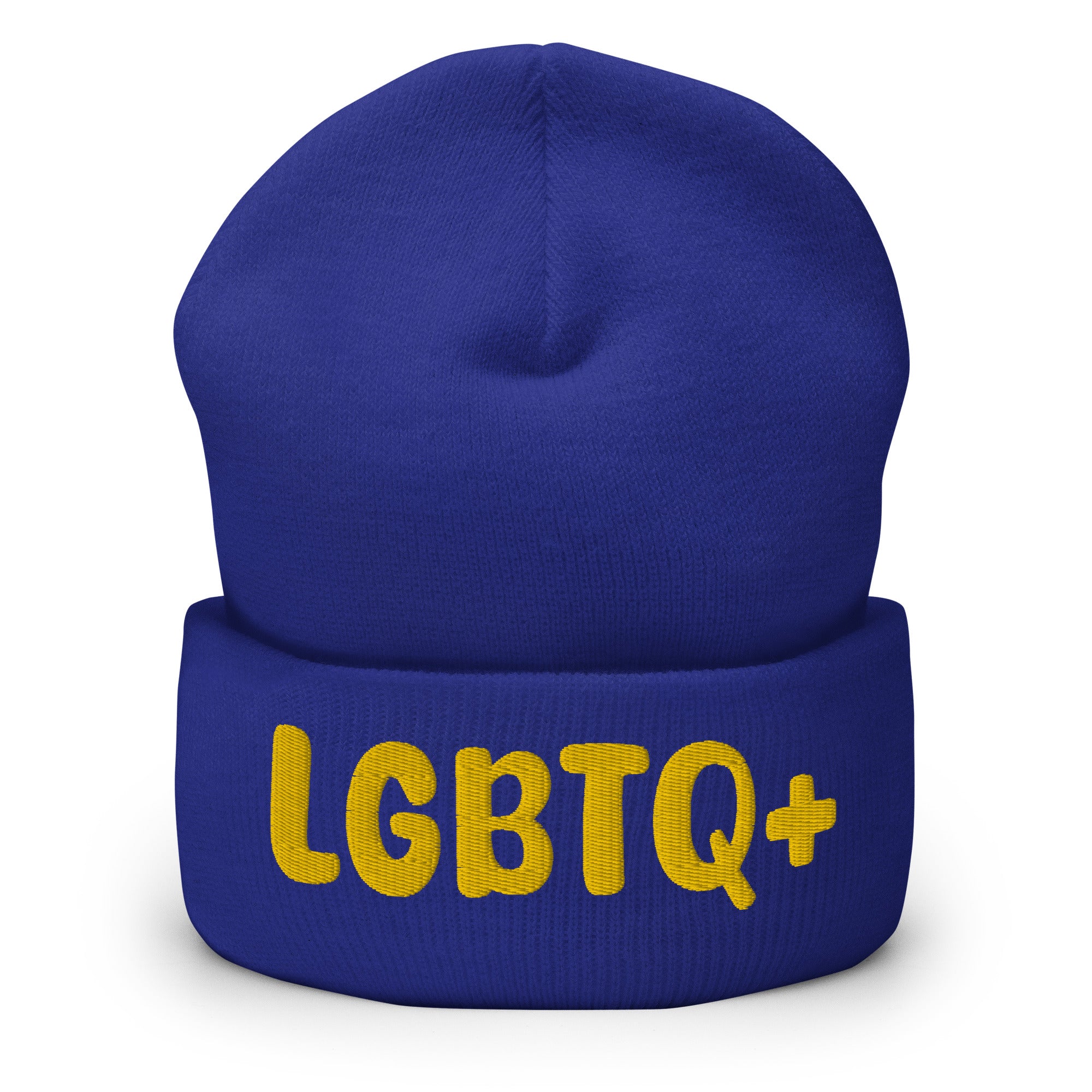 Pridelity's LGBTQ+ Beanie in red features 