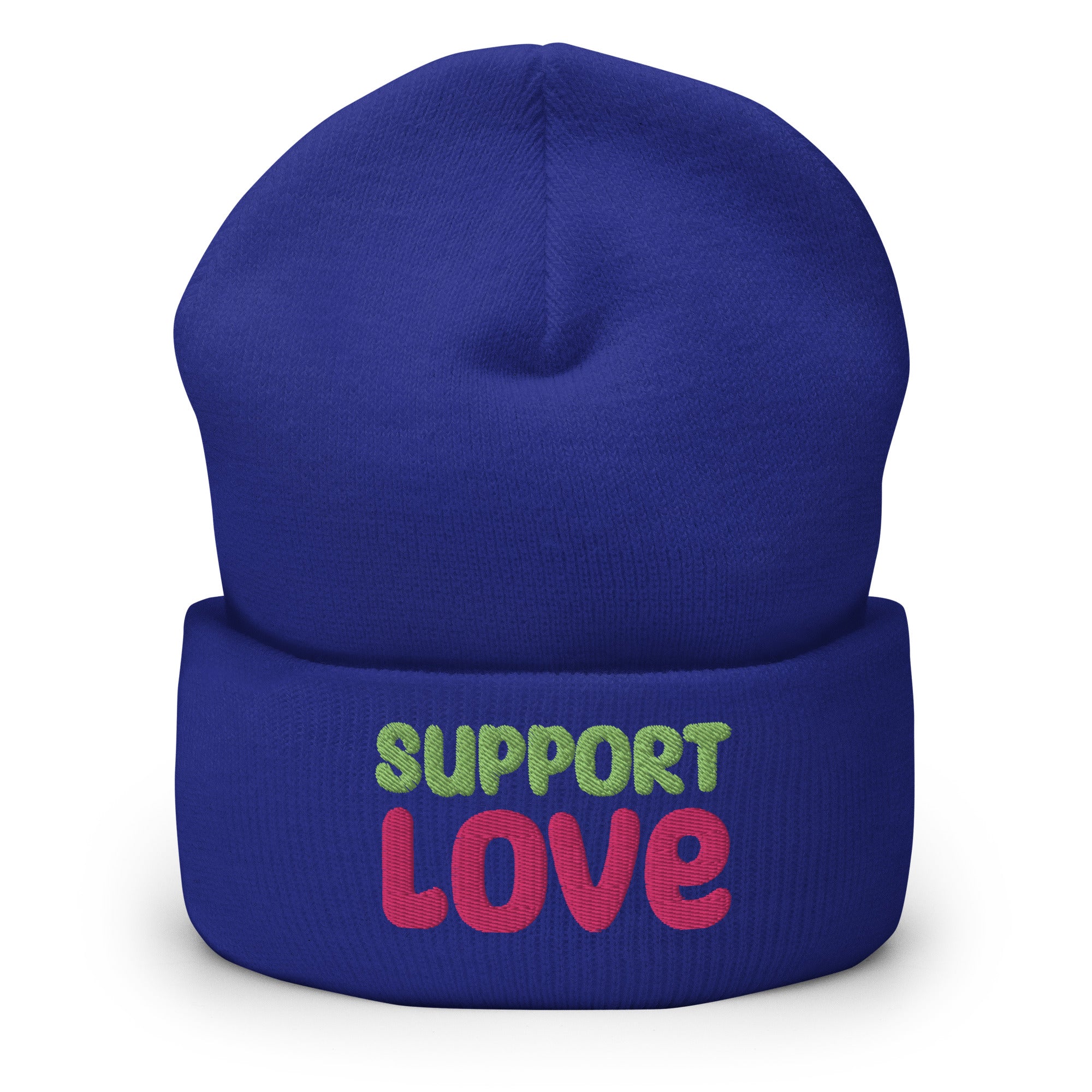 Introducing the Support Love Beanie by Pridelity, a standout piece from our gay clothing line. This white beanie features 