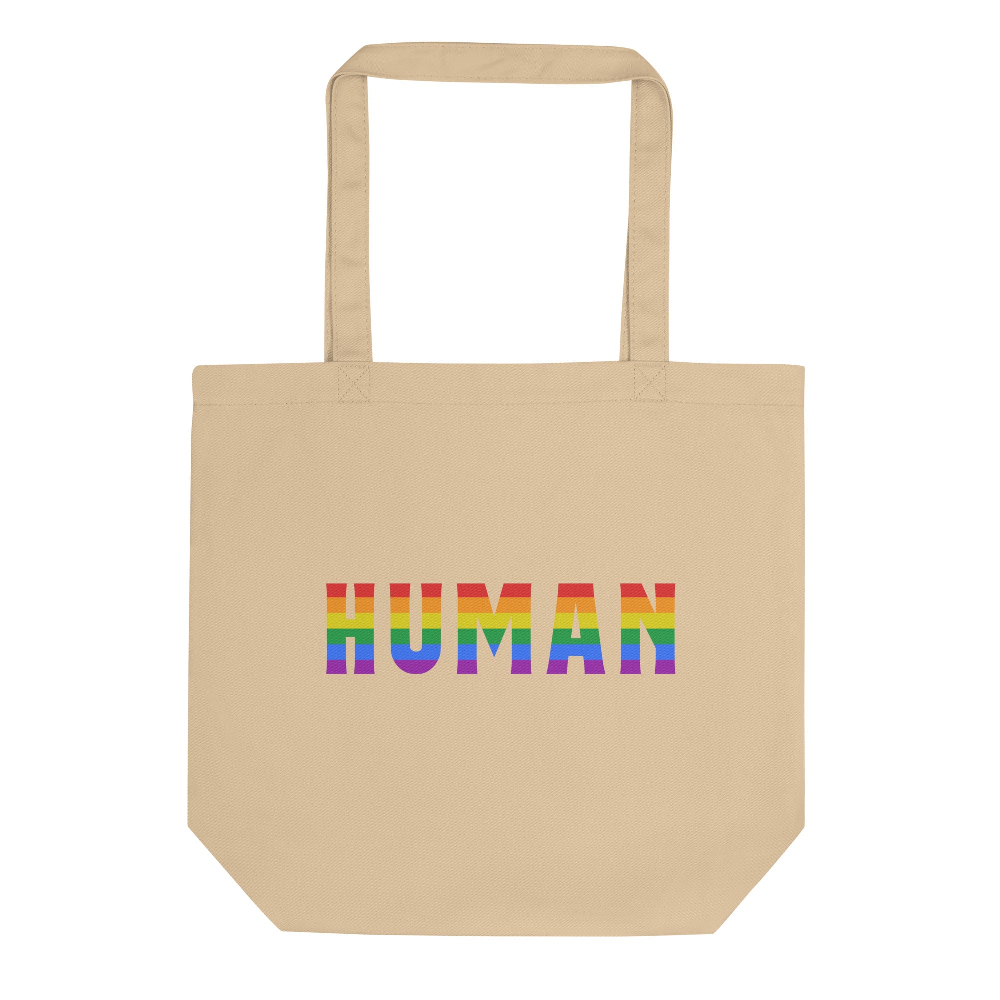 The Pridelity Human Tote Bag is a black tote with 