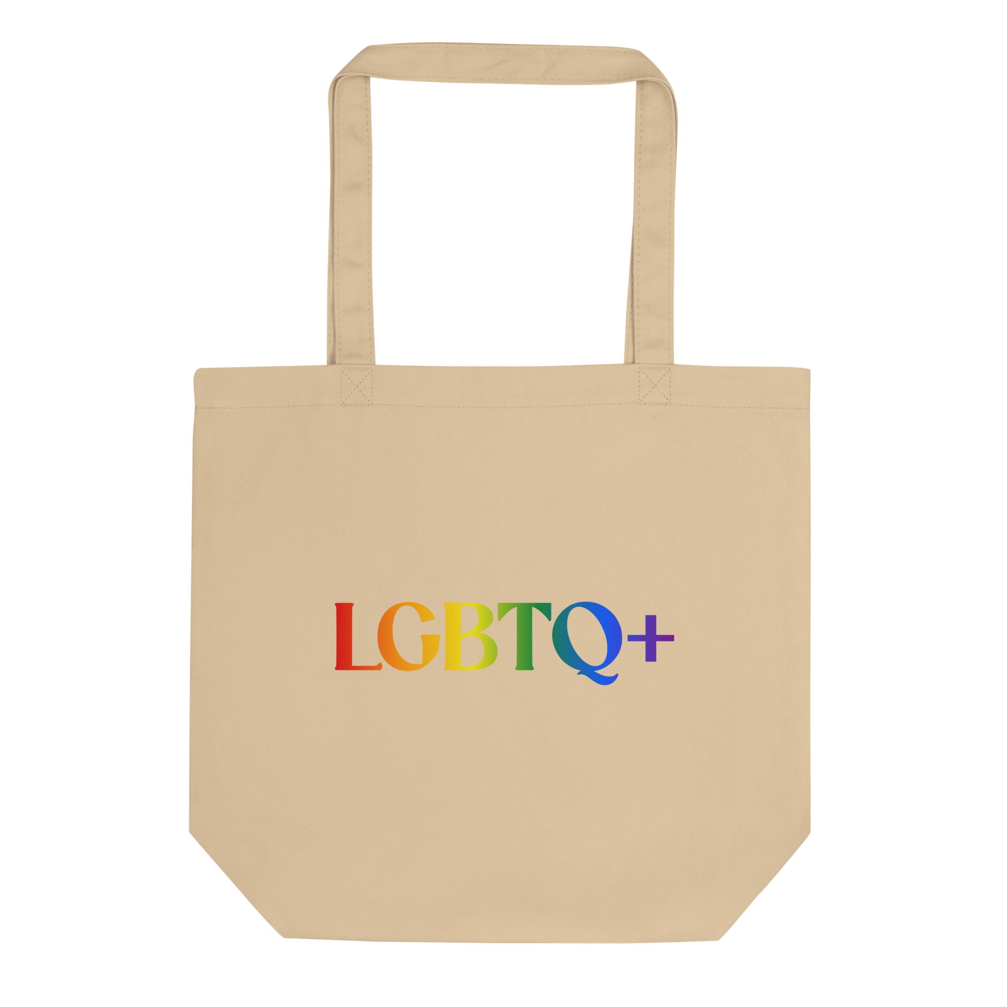 A black LGBTQ+ Tote Bag from Pridelity showcasing 