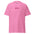 A white Pridelity T-Shirt featuring pink "LGBTQ+" text across the chest.