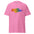 A gold Rainbow Warriors T-Shirt by Pridelity featuring the phrase "Rainbow Warriors" printed on the front in colorful, gradient letters.