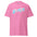 A light blue Pridelity T-shirt, named the Trans Joy T-Shirt, showcases the phrase "Trans Joy" in a stylized pink and white font across the chest.