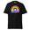 Introducing the Pridelity LGBTQ+ Rainbow T-Shirt: a black shirt adorned with a vibrant rainbow arching over bold, colorful "LGBTQ+" lettering.