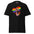 Introducing the Fist Up T-Shirt by Pridelity, a striking black pride shirt featuring a grungy, sketched-style graphic of a raised fist within a rainbow-striped heart. This unique design combines Black pride and LGBTQ+ pride, making it an essential piece of merchandise.