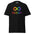 A Pridelity Infinity T-Shirt featuring a white design with a rainbow infinity symbol above the word "INFINITY" in bold, colorful letters.