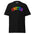 The Pridelity United T-Shirt showcases the word "UNITED" prominently on the front, with each letter seamlessly transitioning through vibrant rainbow colors.