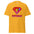 Pridelity's SuperGay T-Shirt in red showcases a rainbow-colored "S" symbol with arrows, reminiscent of the Superman logo, and prominently displays the word "SUPERGAY" underneath in large, bold letters.