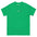 The Aromantic Love T-Shirt by Pridelity is cream-colored and features a row of small hearts across the chest in green, light green, white, gray, and black.