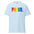 A Pridelity "Proud T-Shirt," celebrating LGBTQ+ pride, features the word "PROUD" in bold rainbow colors on a white background.