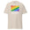 Beige Together T-Shirt displaying rainbow stripes and 'Together We Are Strong' slogan, made from 100% cotton with non-toxic inks.