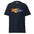 A gold Rainbow Warriors T-Shirt by Pridelity featuring the phrase "Rainbow Warriors" printed on the front in colorful, gradient letters.