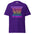 Purple Spread Love, Not Hate T-Shirt with vibrant rainbow text advocating love, equality, and kindness. Ideal for pride events and outfits.