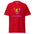 Pridelity's SuperGay T-Shirt in red showcases a rainbow-colored "S" symbol with arrows, reminiscent of the Superman logo, and prominently displays the word "SUPERGAY" underneath in large, bold letters.