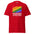 Red Together T-Shirt with vibrant rainbow stripes and 'Together We Are Strong' slogan, made from soft, durable cotton.