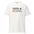 A white United & Strong T-Shirt by Pridelity features the phrase "United & Strong" on the front, with "United" in black and "Strong" in vibrant rainbow colors, symbolizing diversity and unity.