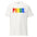 A Pridelity "Proud T-Shirt," celebrating LGBTQ+ pride, features the word "PROUD" in bold rainbow colors on a white background.