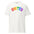 The Pridelity United T-Shirt showcases the word "UNITED" prominently on the front, with each letter seamlessly transitioning through vibrant rainbow colors.