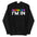 This black Sounds Gay Hoodie from Pridelity's pride collection boldly features the phrase "Sounds Gay I'm In." The words "Sounds Gay" are illuminated in vibrant, multicolored letters, while "I'm In" is highlighted in bold white. Complete with a front pocket and a drawstring hood, this hoodie celebrates LGBTQ+ pride with both style and comfort.