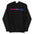 The Bisexual Hoodie by Pridelity features a minimalist design on a black background, showcasing a small horizontal bar in shades of pink, purple, and blue on the chest. Next to the bar, the subtle text "be yourself" elegantly celebrates Pride with style.