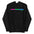 Introducing the Polysexual Hoodie by Pridelity: This black hoodie combines comfort and style with its front pocket and drawstring hood. It features a design inspired by pride shirts, showcasing a horizontal bar shaded pink and green on one side, accompanied by the phrase "be yourself" in green text on the right.