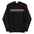 Presenting the Rainbow Stripes Hoodie from Pridelity: This black hoodie boasts a striking horizontal rainbow stripe across the chest, highlighting vibrant hues such as red, orange, yellow, green, blue, and purple. Created to honor the LGBTQ+ community, it also features a front pocket and adjustable drawstrings for comfort and style.