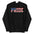 The American Pride Hoodie by Pridelity is a black sweatshirt that prominently displays "PRIDE" in bold letters, adorned with an American flag-inspired design. This pride merchandise boasts stars and stripes in red, white, and blue colors. It comes equipped with a front pocket and drawstring hood, making it a great addition to any pride collection.